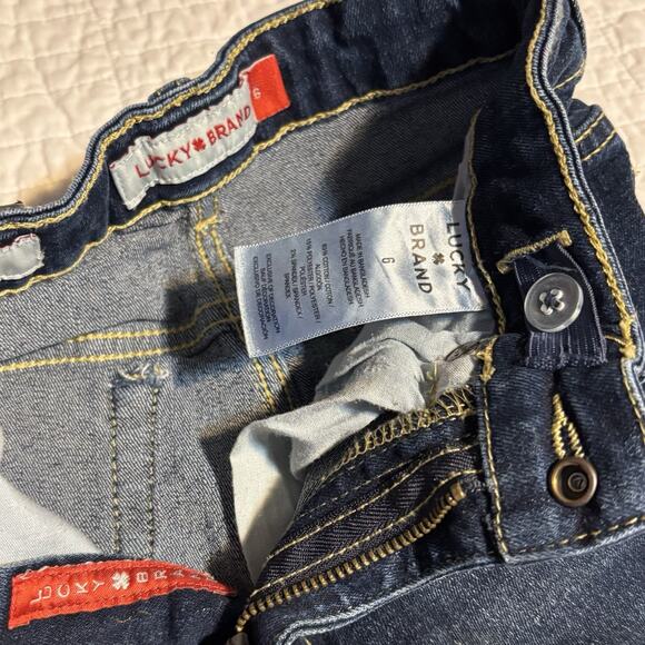 Lucky Brand Boys Size 6 Jeans Classic Straight Authentic Skinny Dark Wash Denim - Picture 4 of 5